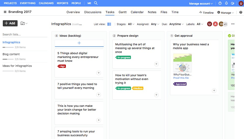 The Interface of ProofHub