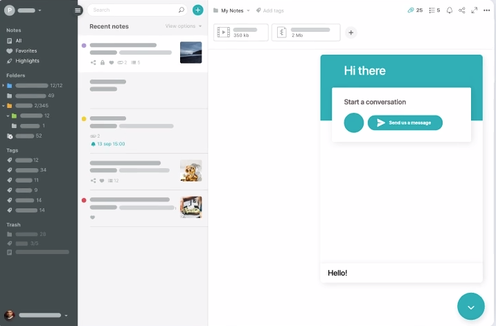 Nimbus Note Interface