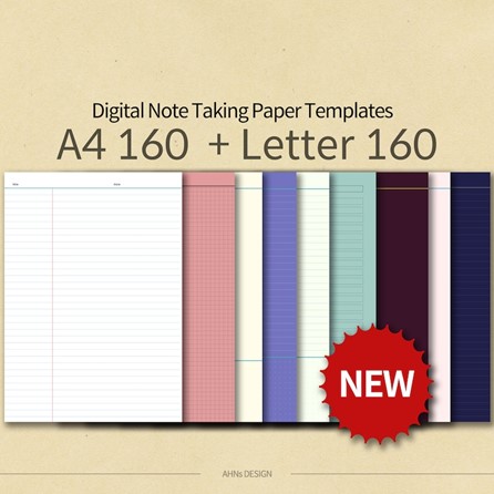 Note Taking Templates - Digital Note-taking Paper Templates