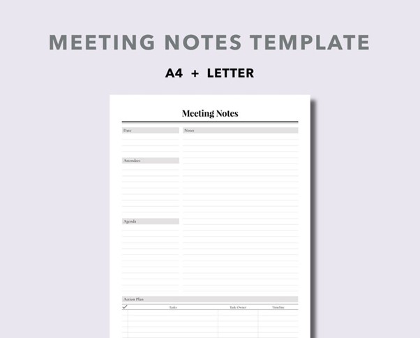 Note Taking Templates - Meeting Notes Templates