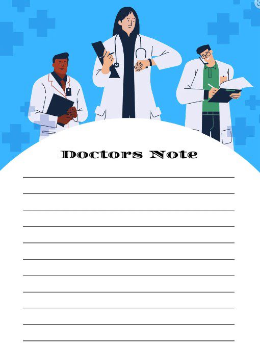 Note Taking Template for Google Docs - Doctors Note Template