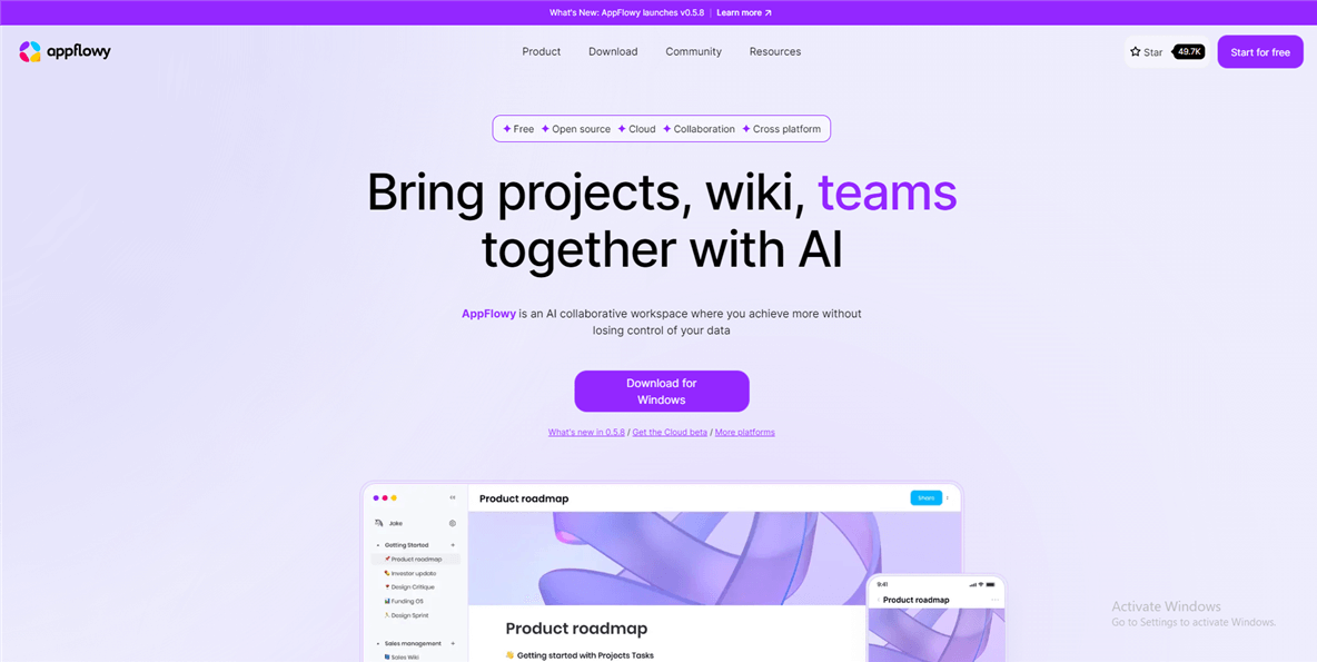 AppFlowy Interface