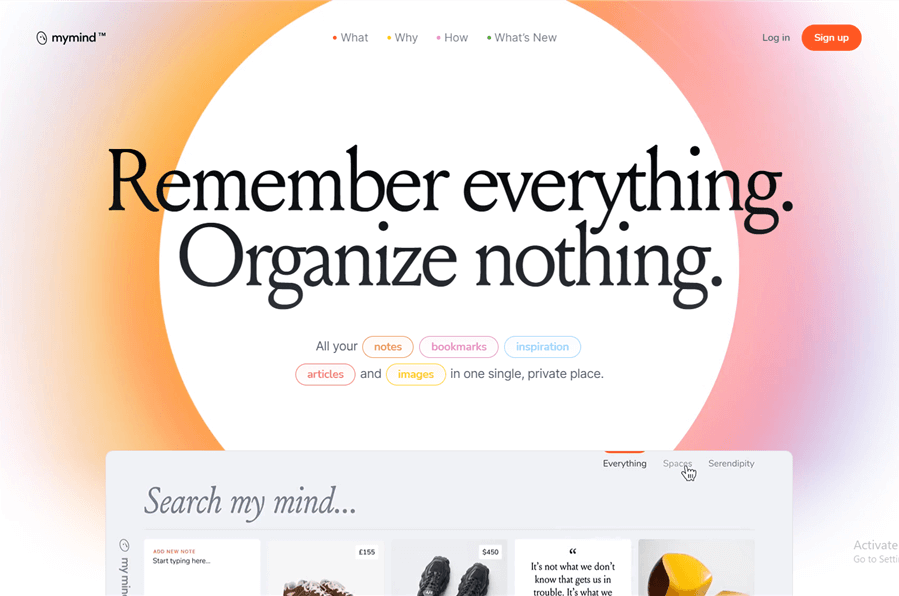 MyMind Interface
