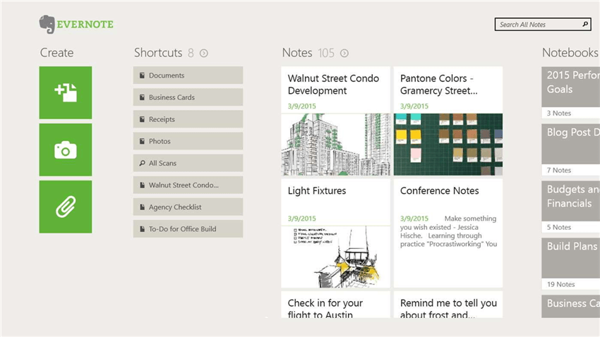 Evernote Interface