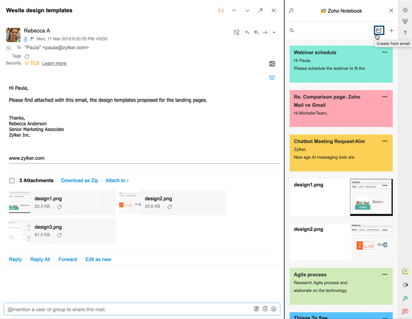 Alternative for Notion and Obsidian - Zoho Notebook