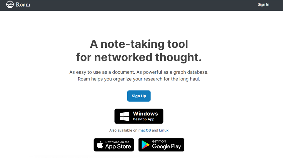 OneNote Alternative - Roam Research