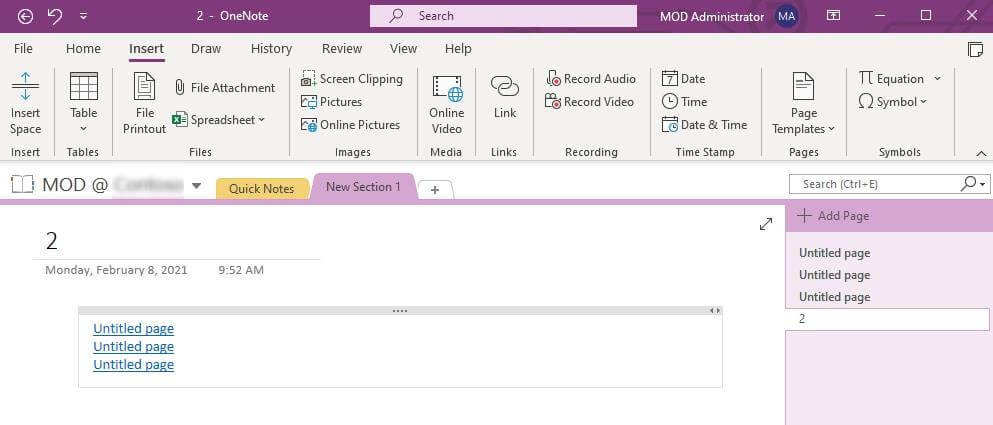 OneNote Internal Links Overview