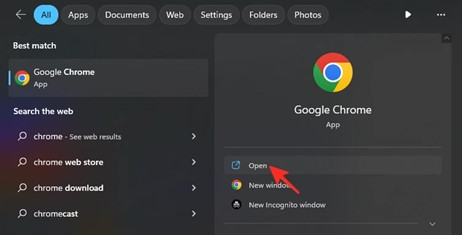 Open Chrome