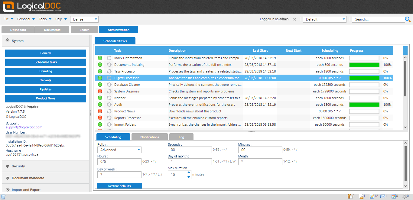 LogicalDOC Interface