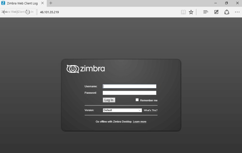 Zimbra Interface