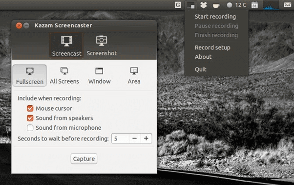 Open Source Screen Recorder - Kazam Screencaster