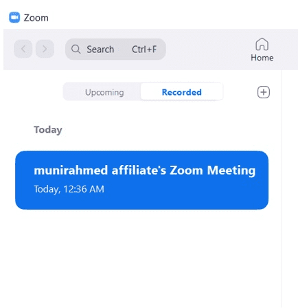 Tap on the Meetings icon