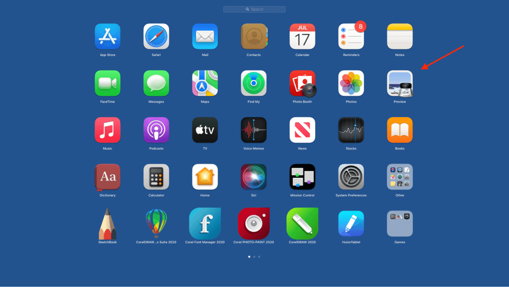 Open the Preview App On Your Mac