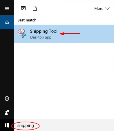 Open The Snipping Tool