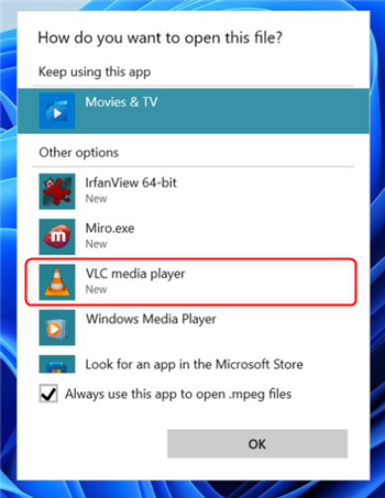 Open the Pixelated Video in VLC Media Player