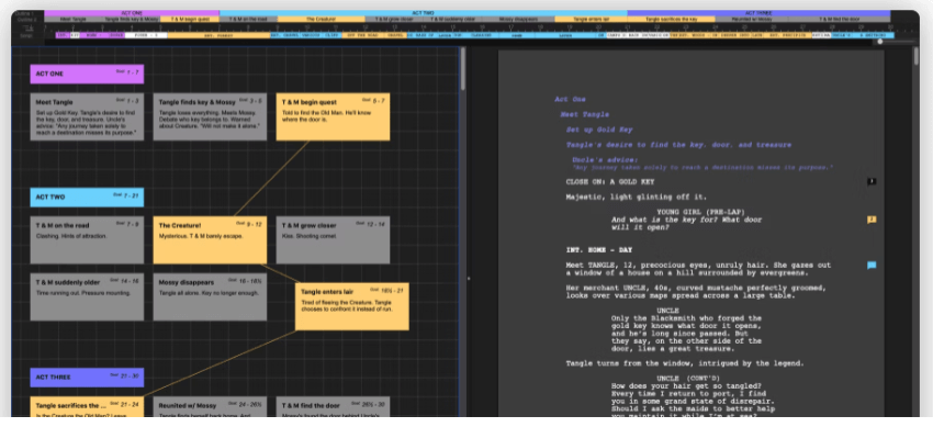 Final Draft Interface