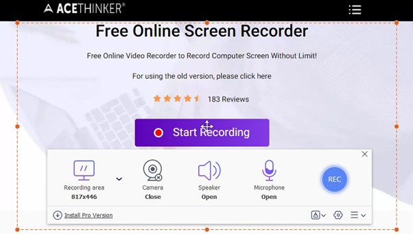 PicPick Alternative - AceThinker Online Screen Recorder
