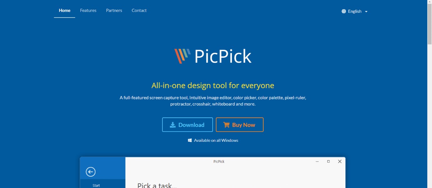 PicPick Interface