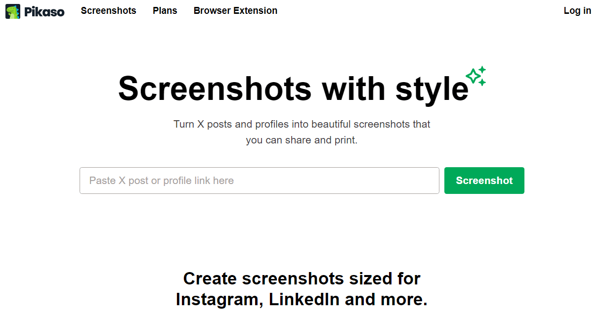 Take Screenshots on Twitter with Pikaso