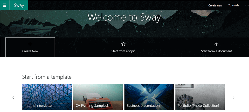 PowerPioint Alternatives - Microsoft Sway