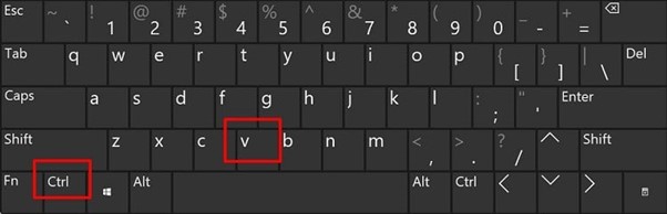 Press Ctrl And V Keys To Paste The Screenshot