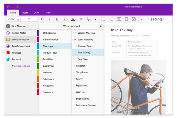 Productivity Apps for Students to Take Notes - OneNote