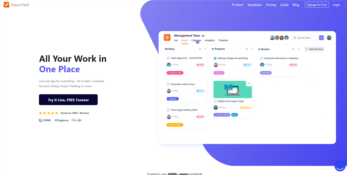 SmartTask Interface