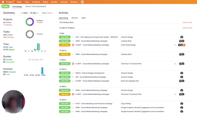 ProWorkflow Interface