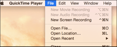 Choose New Screen Recording