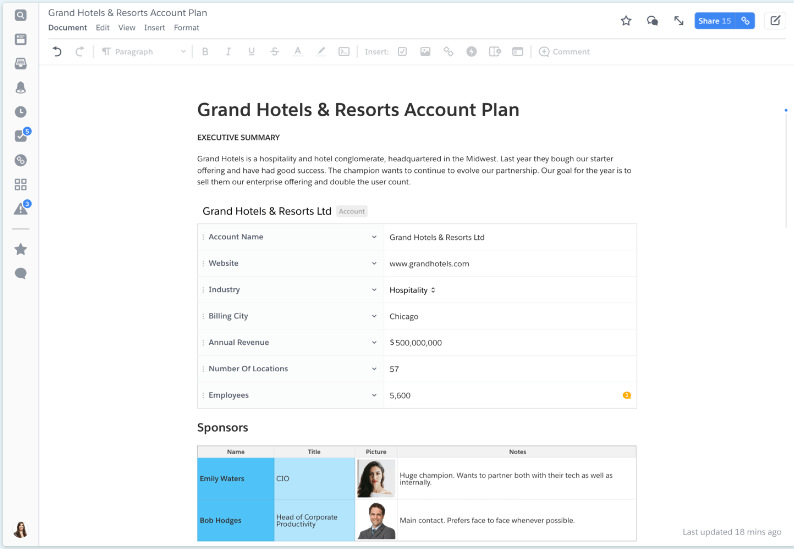 Quip operating interface