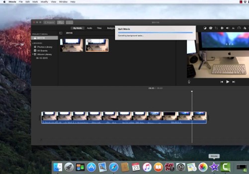 Quit iMovie