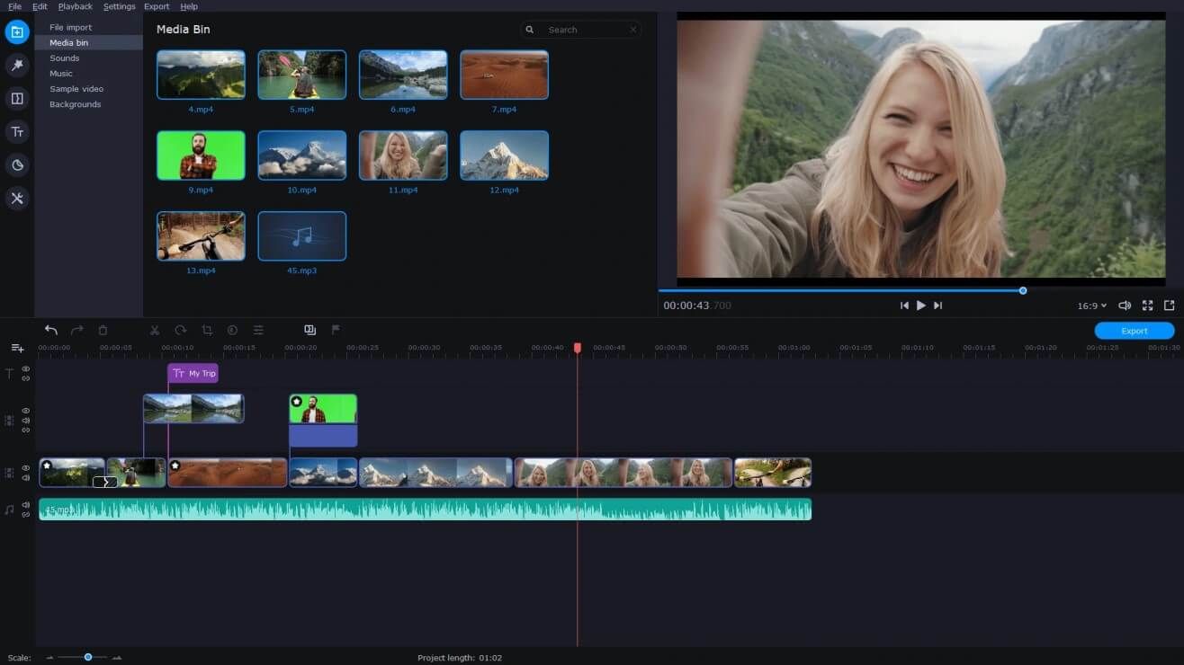 Reaction Video Software - Movavi Video Editor