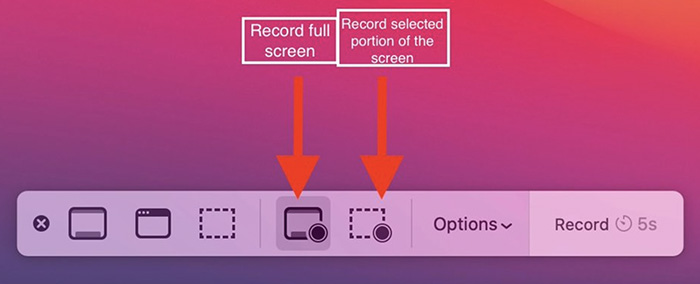 Select Recording Area and Start Recording