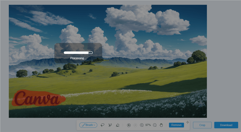 Remove Canva Watermark with Brush