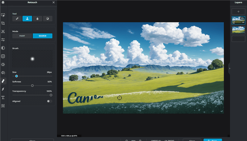 Remove Canva Watermark with Clone Stamp