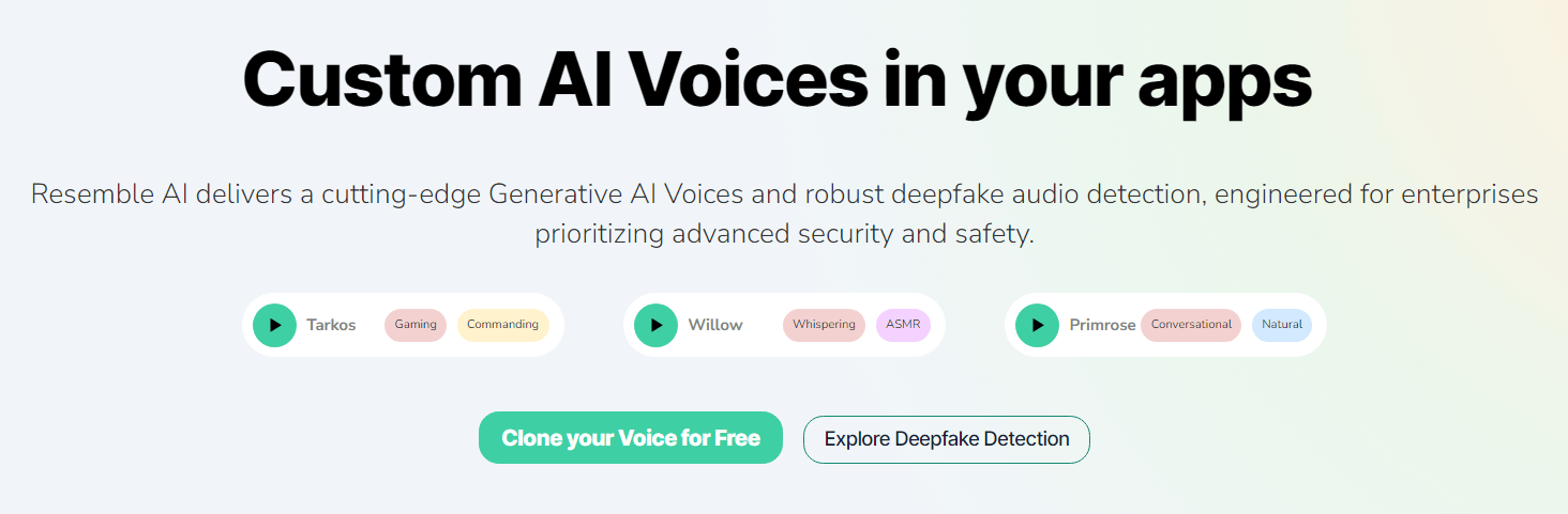 Resemble.ai Interface