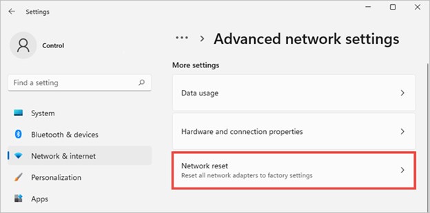 Reset Your Internet Connection