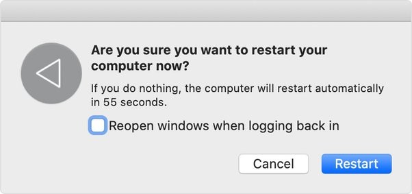 Restart Mac Computer
