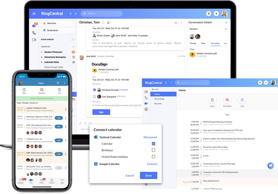 RingCentral Interface