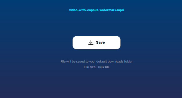 Save the Video without Capcut Watermark