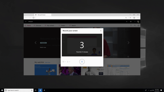 Screen Record on Windows via Microsoft Stream