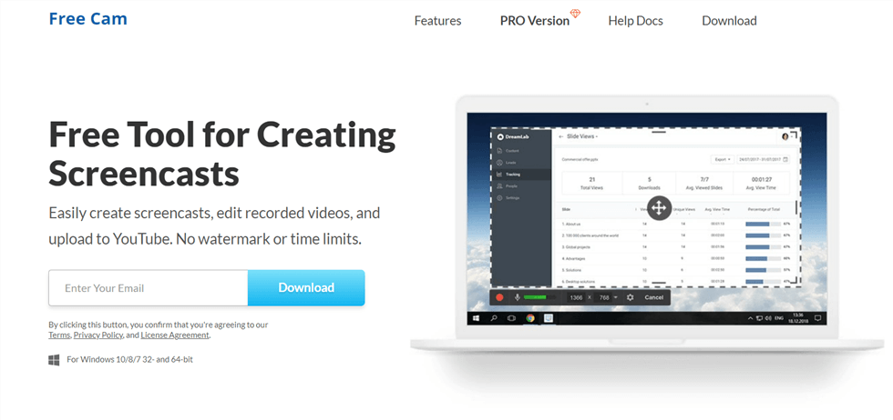 Screen Recorder MP4 - Free Cam