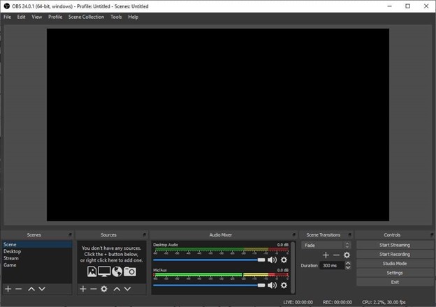 OBS Studio Interface