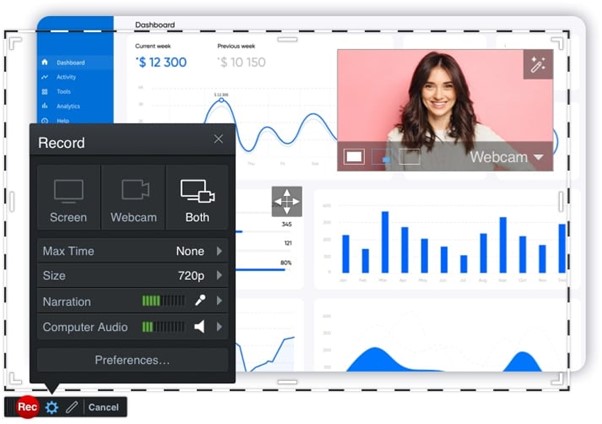 Screencast-o-Matic Interface