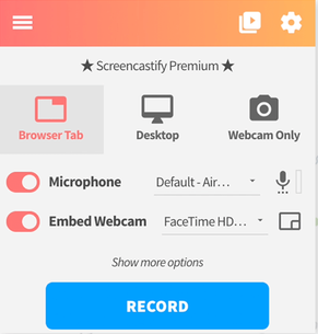 Screencastify Interface