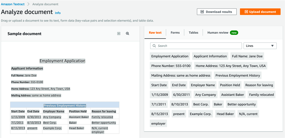 Amazon Textract Overview