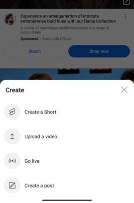 Select Create A Short