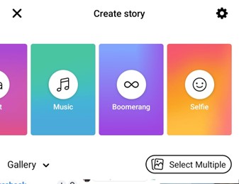Select to Create a Story