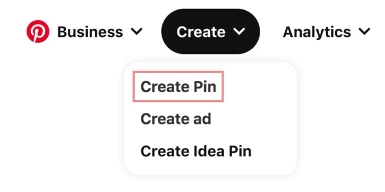 Select Create Pin