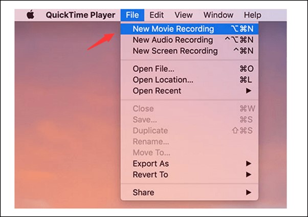 Select New Screen Recording